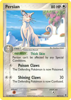 Persian 44/112 Uncommon card from FireRed & LeafGreen