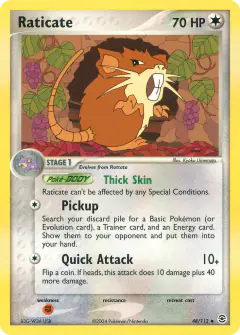 Raticate 48/112 Uncommon card from FireRed & LeafGreen