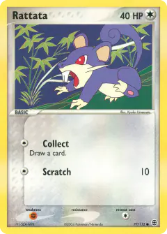 Rattata 77/112 Common card from FireRed & LeafGreen