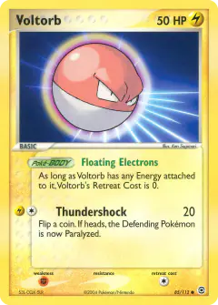 Voltorb 85/112 Common card from FireRed & LeafGreen