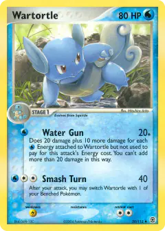 Wartortle 50/112 Uncommon card from FireRed & LeafGreen