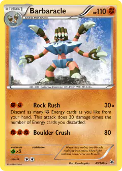 Barbaracle 49/106 Rare card from Flashfire