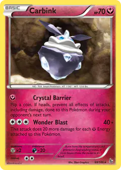 Carbink 68/106 Rare Holo card from Flashfire