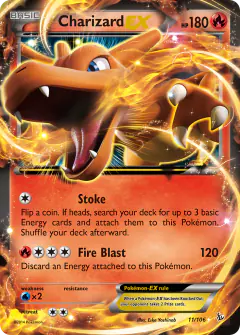 Charizard-EX 11/106 Rare Holo EX card from Flashfire