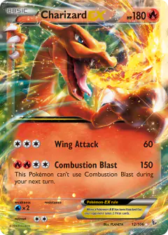 Charizard-EX 12/106 Rare Holo EX card from Flashfire