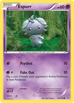 Espurr 42/106 Common card from Flashfire