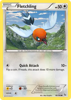 Fletchling 86/106 Common card from Flashfire