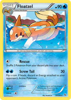 Floatzel 29/106 Rare card from Flashfire