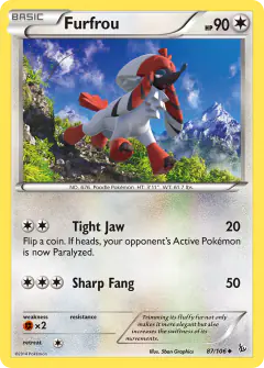 Furfrou 87/106 Uncommon card from Flashfire