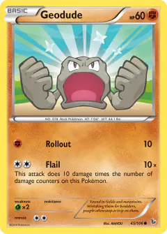 Geodude 45/106 Common card from Flashfire