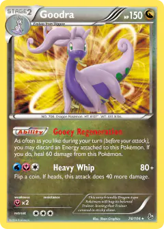Goodra 74/106 Rare Holo card from Flashfire