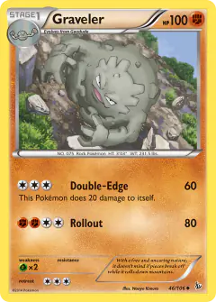 Graveler 46/106 Uncommon card from Flashfire