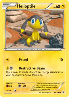 Helioptile 36/106 Common card from Flashfire