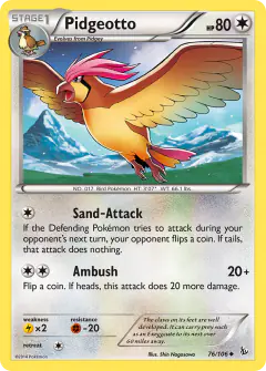 Pidgeotto 76/106 Uncommon card from Flashfire