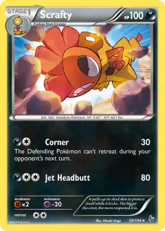 Scrafty 59/106 Rare card from Flashfire