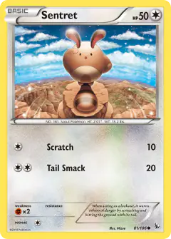 Sentret 81/106 Common card from Flashfire