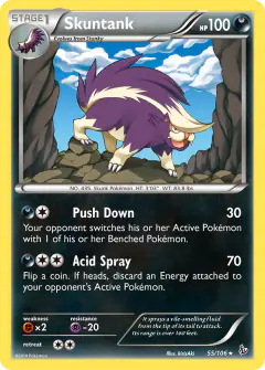 Skuntank 55/106 Rare card from Flashfire