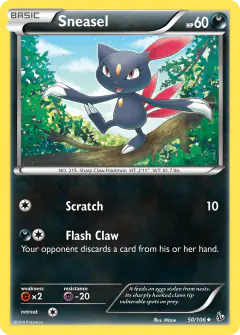 Sneasel 50/106 Uncommon card from Flashfire