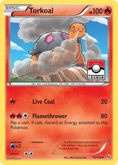 Torkoal 16/106 Uncommon card from Flashfire