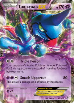 Toxicroak-EX 41/106 Rare Holo EX card from Flashfire