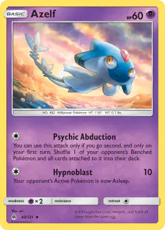 Azelf 43/131 Uncommon card from Forbidden Light