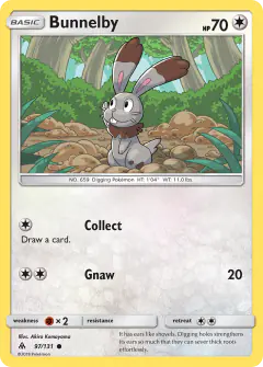 Bunnelby 97/131 Common card from Forbidden Light