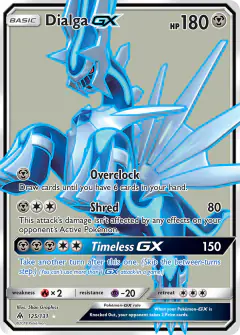 Dialga-GX 125/131 Rare Ultra card from Forbidden Light