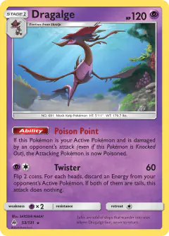 Dragalge 53/131 Rare card from Forbidden Light