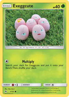 Exeggcute 1/131 Common card from Forbidden Light