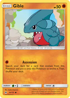 Gible 60/131 Common card from Forbidden Light