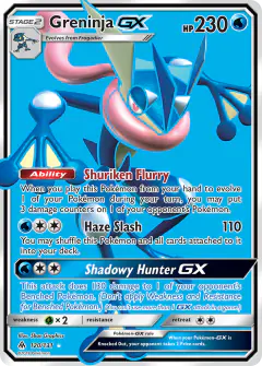 Greninja-GX 120/131 Rare Ultra card from Forbidden Light
