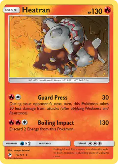 Heatran 13/131 Rare card from Forbidden Light