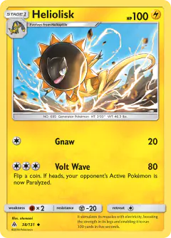 Heliolisk 38/131 Uncommon card from Forbidden Light