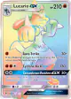 Lucario-GX 135/131 Rare Rainbow card from Forbidden Light