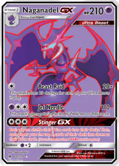 Naganadel-GX 121/131 Rare Ultra card from Forbidden Light