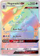 Naganadel-GX 134/131 Rare Rainbow card from Forbidden Light