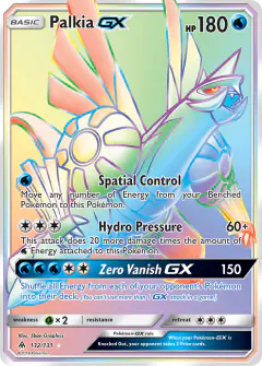 Palkia-GX 132/131 Rare Rainbow card from Forbidden Light