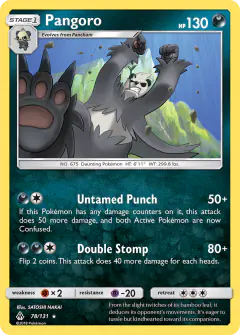 Pangoro 78/131 Rare card from Forbidden Light