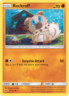 Rockruff 75/131 Common card from Forbidden Light