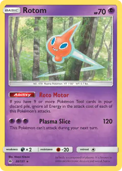 Rotom 40/131 Rare card from Forbidden Light