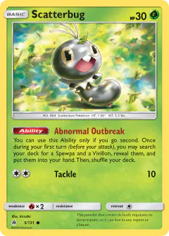 Scatterbug 5/131 Common card from Forbidden Light