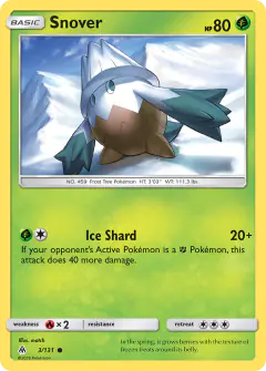 Snover 3/131 Common card from Forbidden Light
