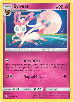 Sylveon 87/131 Rare card from Forbidden Light