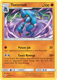 Toxicroak 64/131 Rare card from Forbidden Light