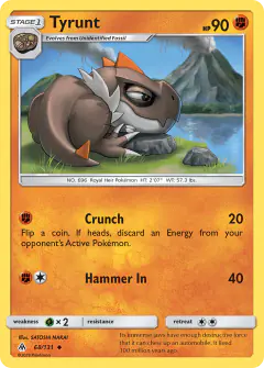 Tyrunt 68/131 Uncommon card from Forbidden Light