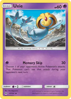 Uxie 41/131 Uncommon card from Forbidden Light