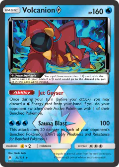 Volcanion ◇ 31/131 Rare Prism Star card from Forbidden Light