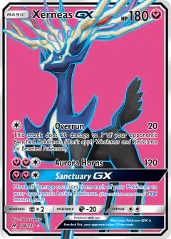 Xerneas-GX 126/131 Rare Ultra card from Forbidden Light