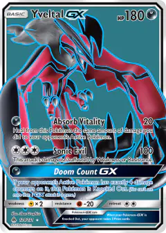Yveltal-GX 124/131 Rare Ultra card from Forbidden Light