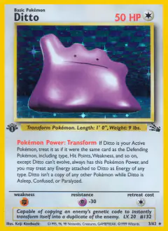 Ditto 3/62 Rare Holo card from Fossil